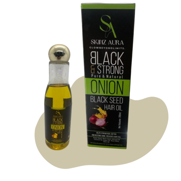 Skinz Aura Black & Strong Onion Black Seed Hair Oil - Ayurvedic Hair Care